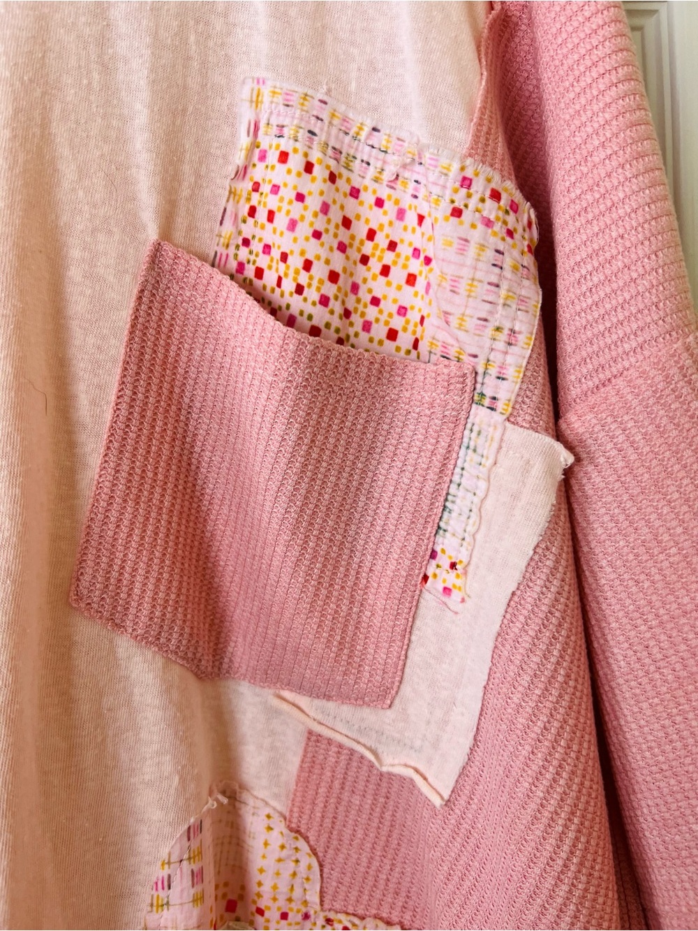 Oli & Hali Top Blouse Patchwork Oversized Cotton Blend - Picture 3 of 8